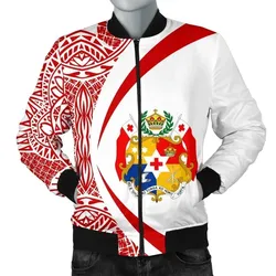 Alohawaii Jacket - Bomber Jacket Tonga Polynesian - Circle Style - J1