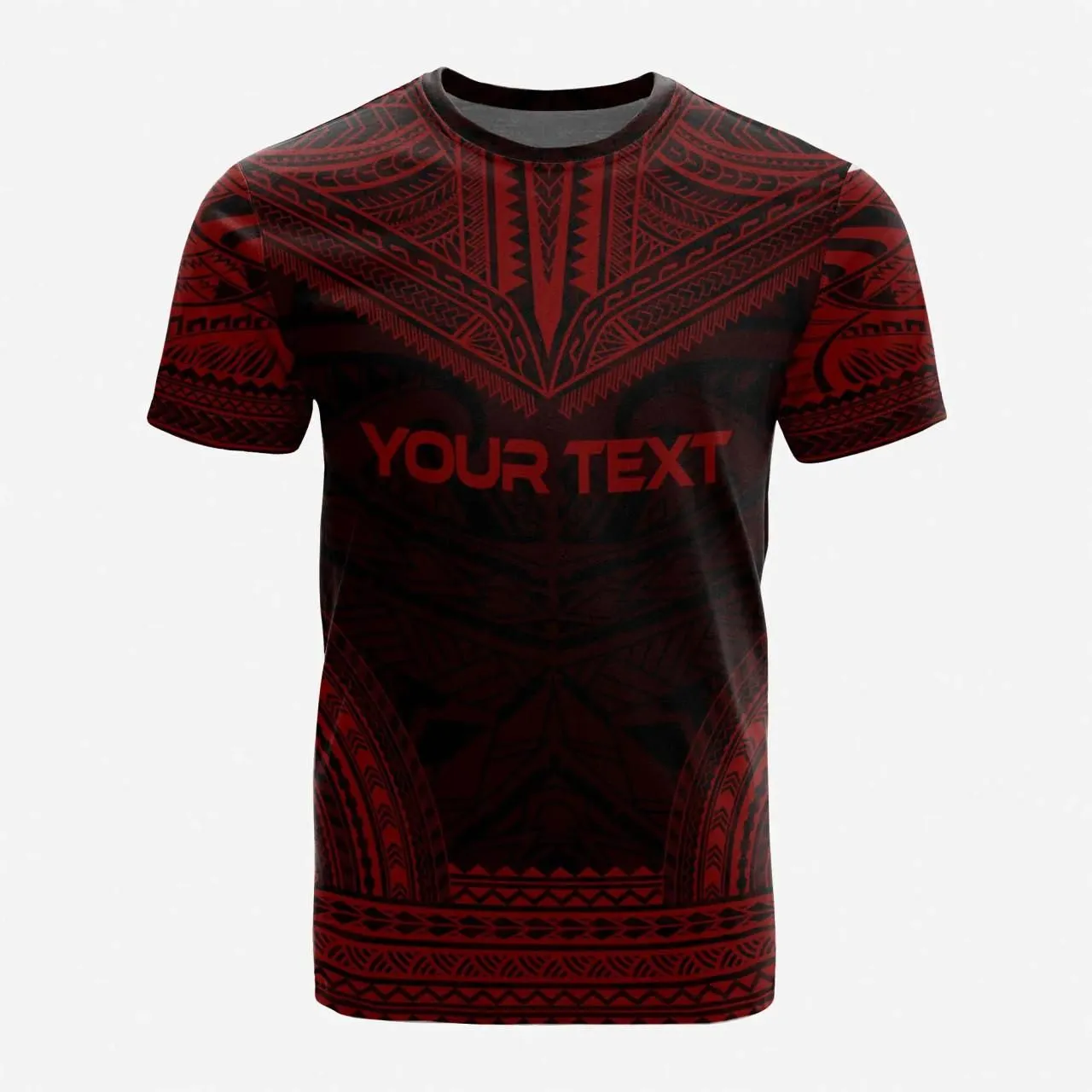 American Samoa Custom Personalised T-Shirt - American Samoa Seal Polynesian Chief Tattoo Red Version