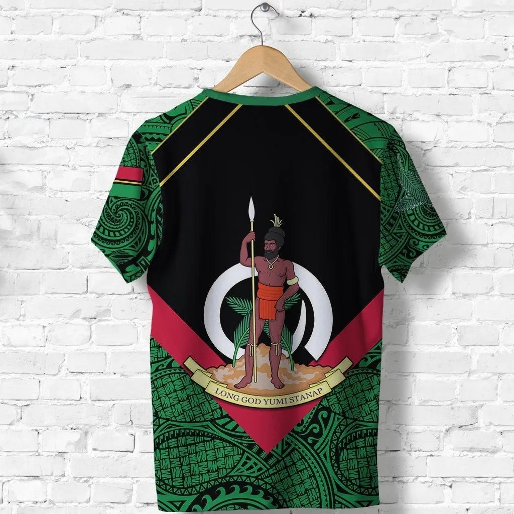 (Custom Personalised) Vanuatu Rugby T Shirt Flag Style