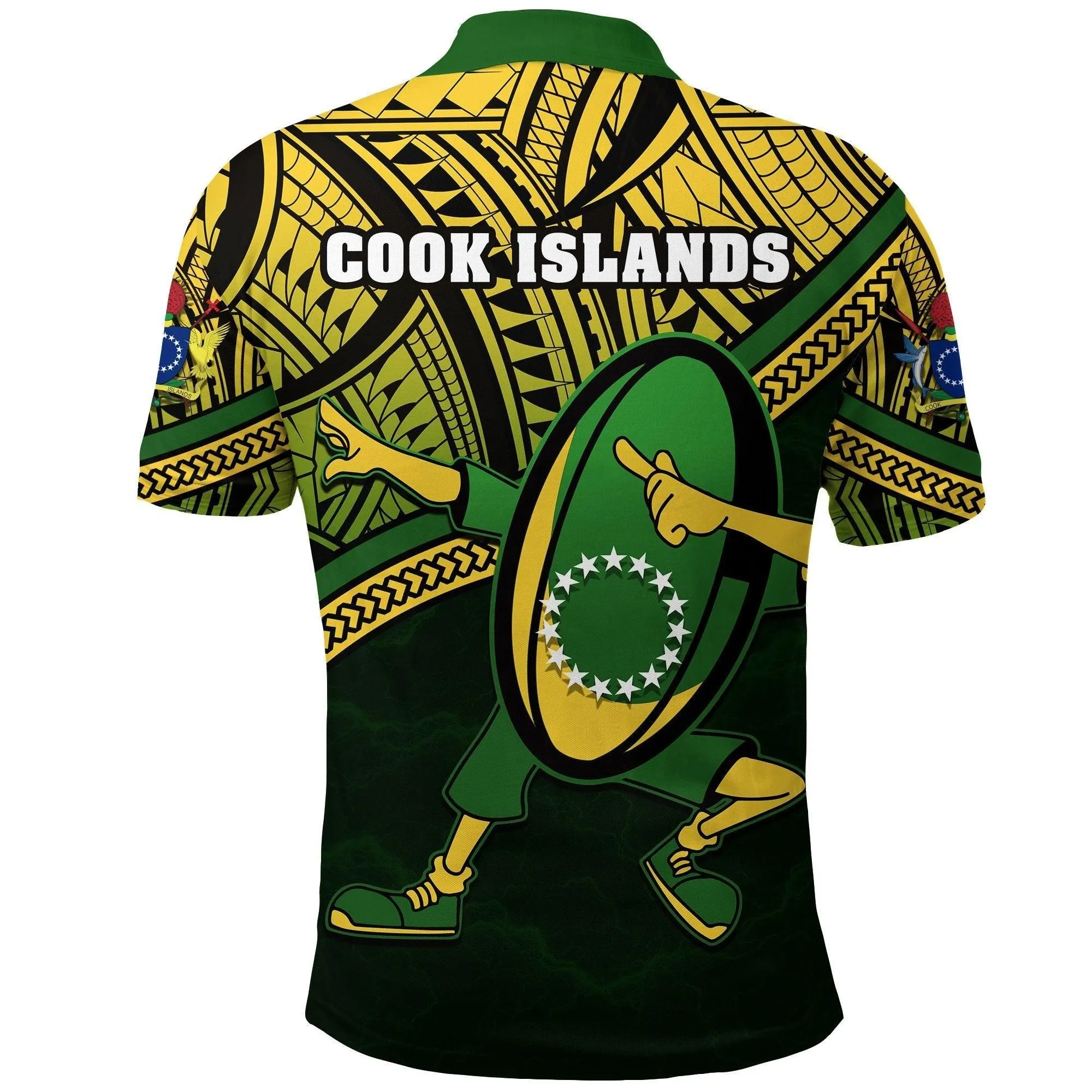 (Custom Personalised) Cook Islands Rugby Polo Shirt Dab Trend Creative
