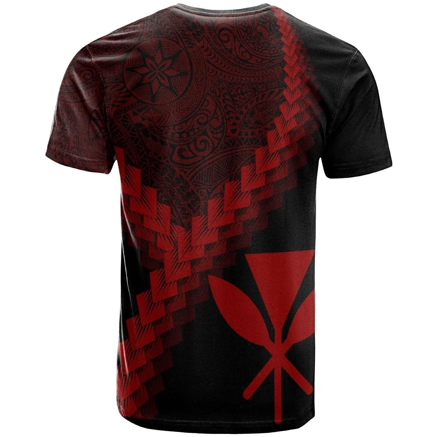 Hawaii Kanaka Maoli T Shirt - Hawaii Kanaka Maoli Coat of Arms With Polynesian Tattoo Red