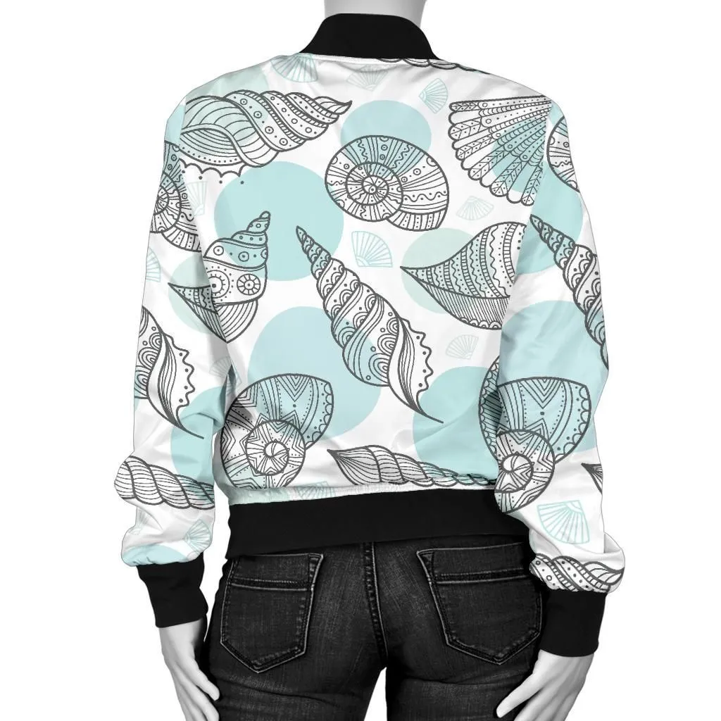 Shell Polynesian Tribal  WomenS Bomber Jacket