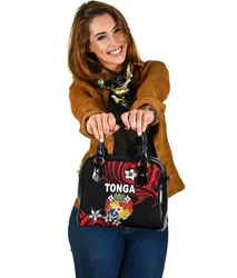 Mate Maa Tonga Rugby Shoulder Handbag Polynesian Unique Vibes - Red
