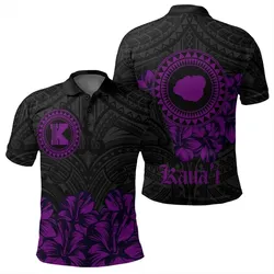 Alohawaii Shirt - Kauai Map Hibiscus Polynesian Polo Shirt - Lithe Style - AH - JA