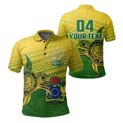 (Custom Personalised) Cook Islands Rugby Turtle Polynesian Polo Shirt