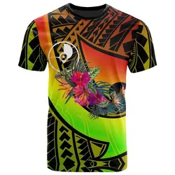 Yap T shirt - Polynesian Hook and Hibiscus Raggae