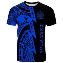 (Custom Text) Samoa Premium T-Shirt Samoa Coat Of Arms Tattoo Blue New  17