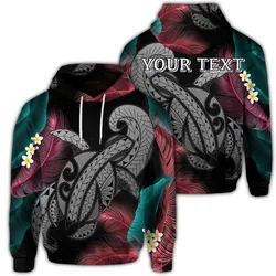 (Personalised) Hawaii Turtle Polynesian Tropical Hoodie - Ghia Style Gray