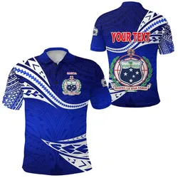 (Custom Personalised) Manu Samoa Rugby Polo Shirt Unique Version - Blue