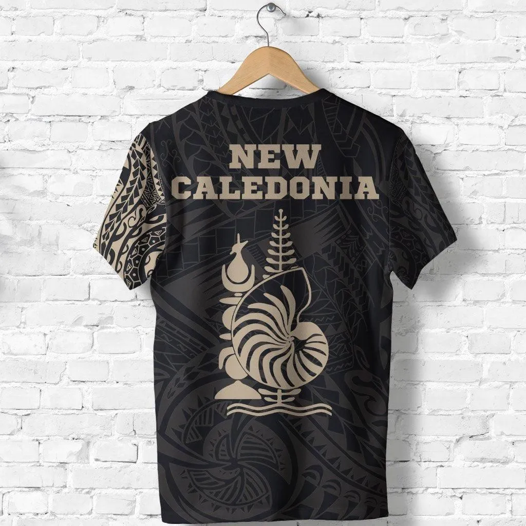 New Caledonia T shirt - New Caledonia Flag Polynesian Tattoo Style