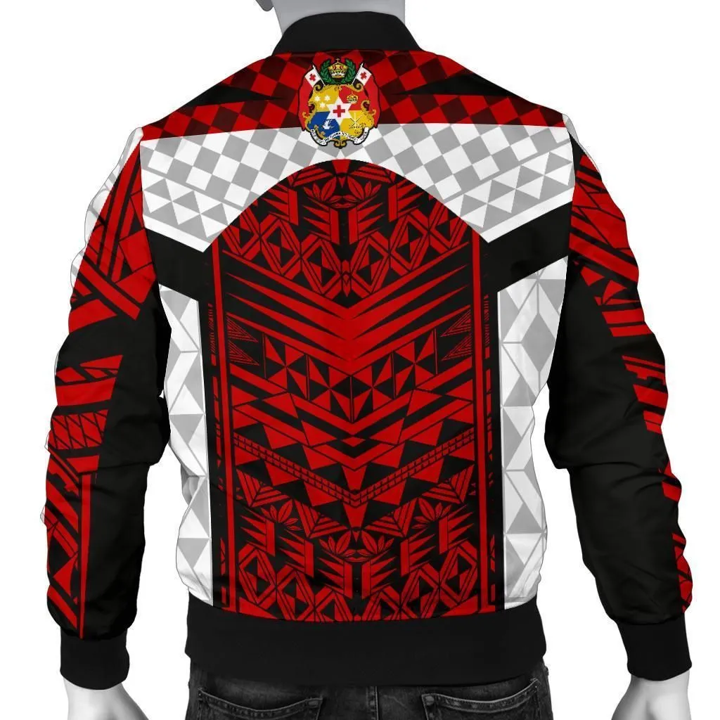 Tonga Polynesian Mens Bomber Jacket - Tongan Pattern