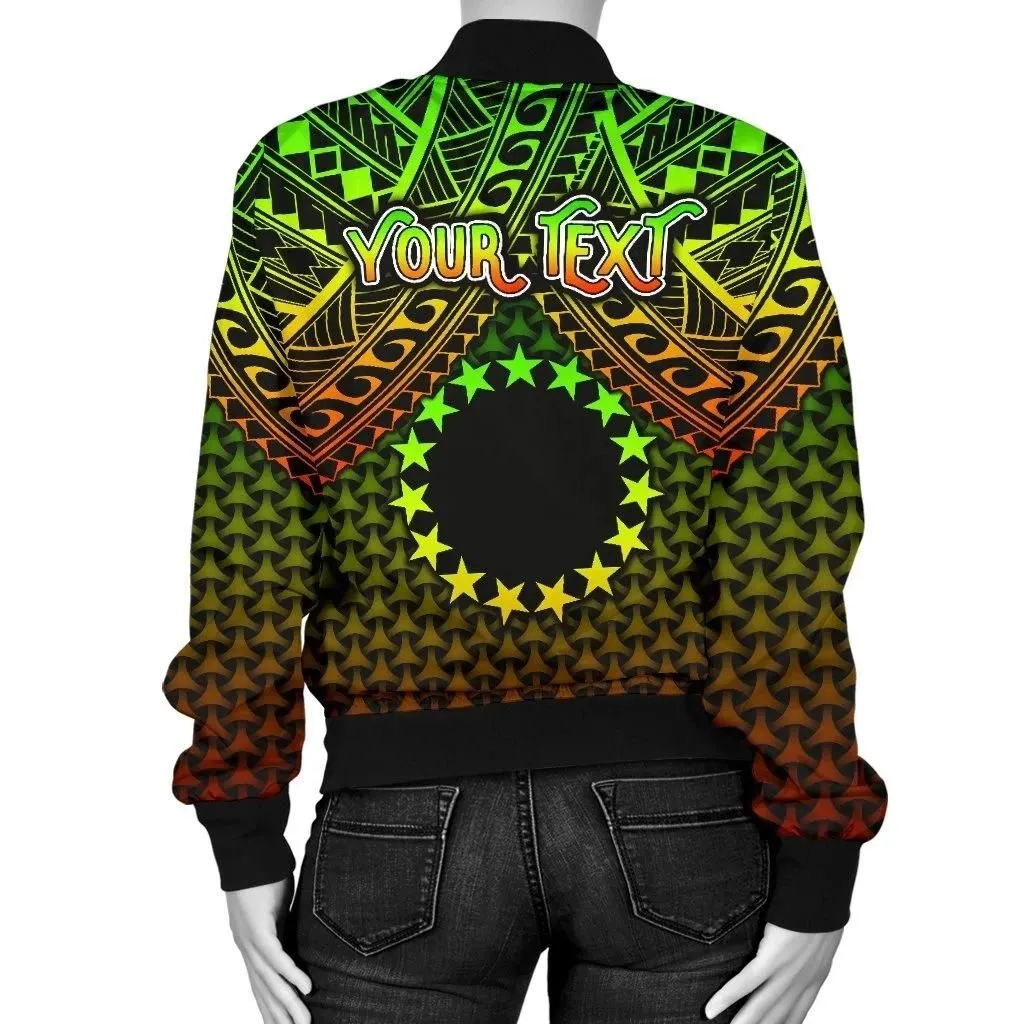FamilyGater Jacket - Bomber Jacket Polynesian Cook Islands Personalised - Reggae Vintage Polynesian Patterns - BN15