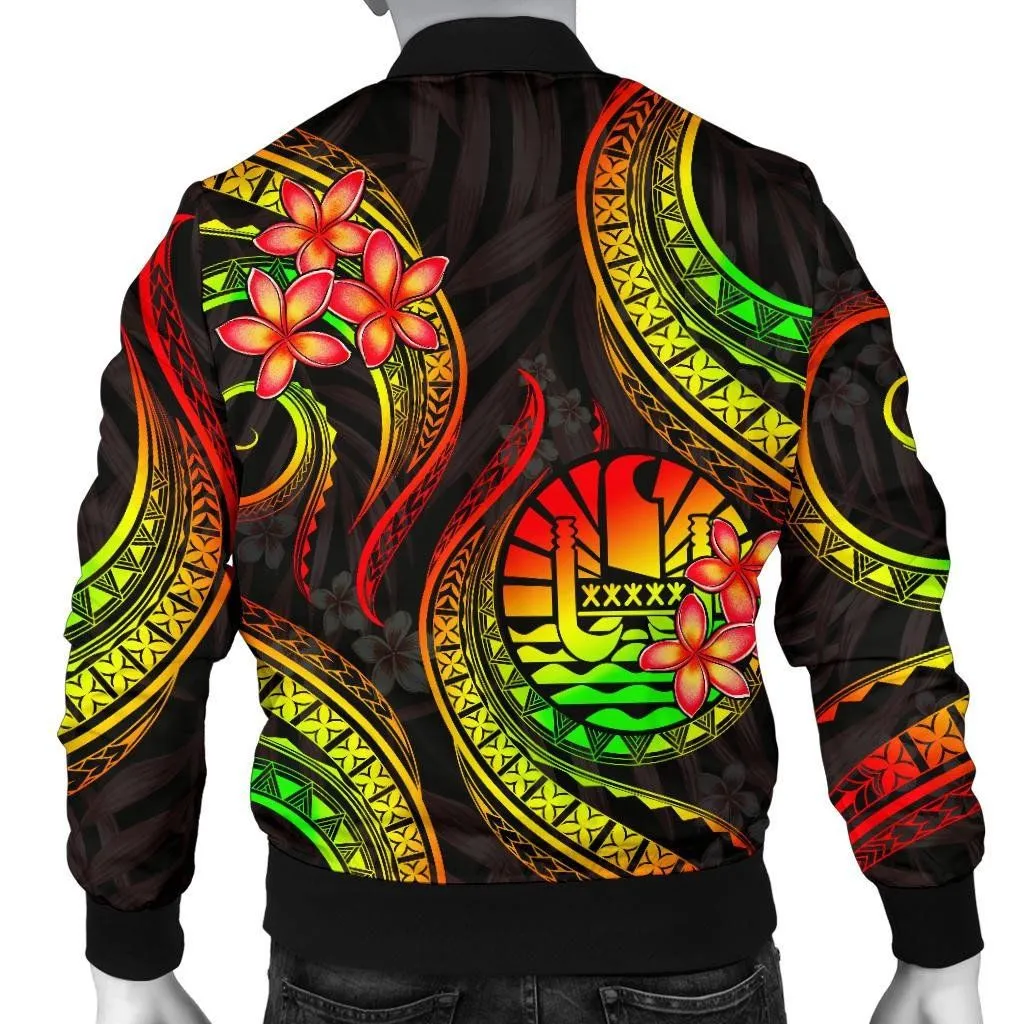 FamilyGater Jacket - Bomber Jacket Tahiti Polynesian - Reggae Plumeria - BN11