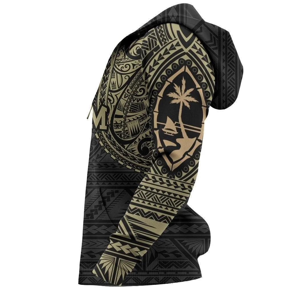Guam Spirit Pullover Hoodie - Guam Polynesian Tattoo Style