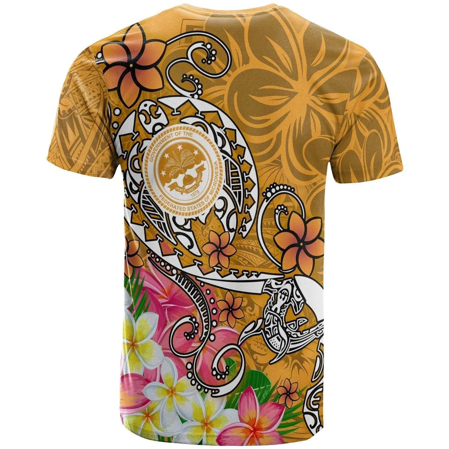 FSM T-Shirt - Turtle Plumeria (Gold)
