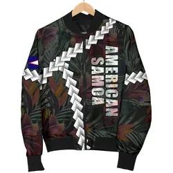 American Samoa Men Bomber Jacket - Chain Polynesian