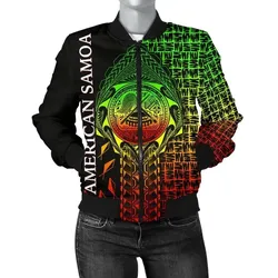 Alohawaii Jacket - Bomber Jacket American Samoa - AS Seal Rocket Style (Reggae)- BN18