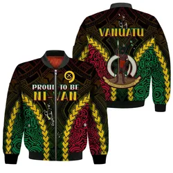 Vanuatu Indigenous Bomber Jacket Proud To Be Ni Vanuatu Polynesian Pattern LT13