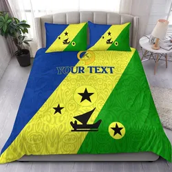 (Custom Personalised) Vanuatu Malampa Province Bedding Set - Flag Style - LT12
