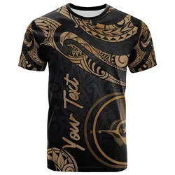 Yap Micronesia Custom Personalised T shirt - Poly Tattoo Gold Version