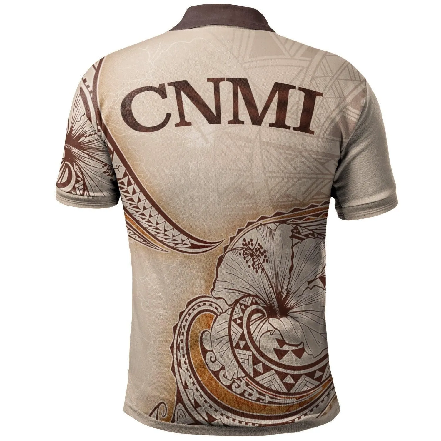 Northern Mariana Islands Polo Shirt - Hibiscus Flowers Vintage Style