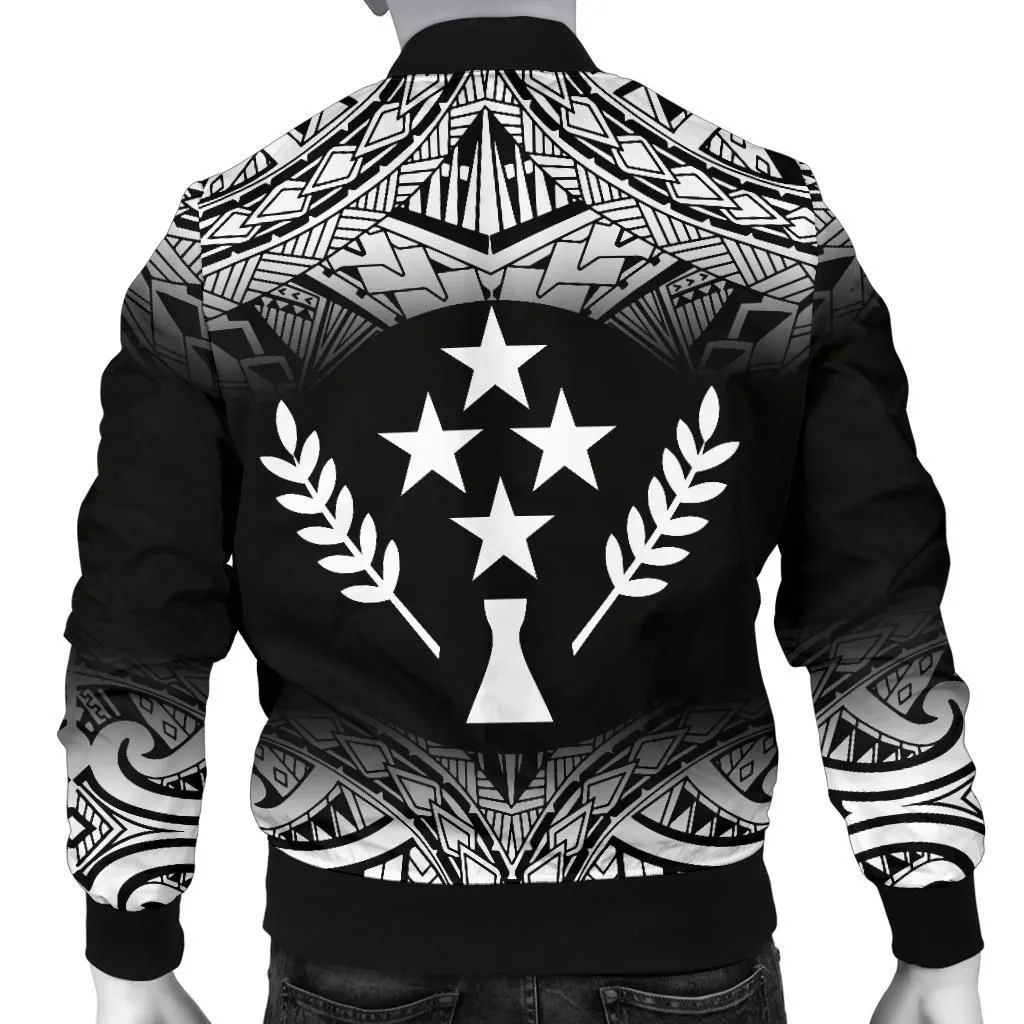 Kosrae Men's Bomber Jacket - Fog Black Style - BN09