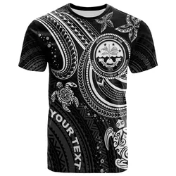 Federated States of Micronesia Custom Personalised T-shirt - Coat Of Arm with White Turtle