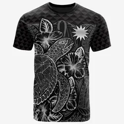Vibe Hoodie Nauru T shirt - Nauru Flag Turtle Hibiscus Black