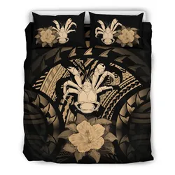 Niue Brown Hibiscus Bedding Set