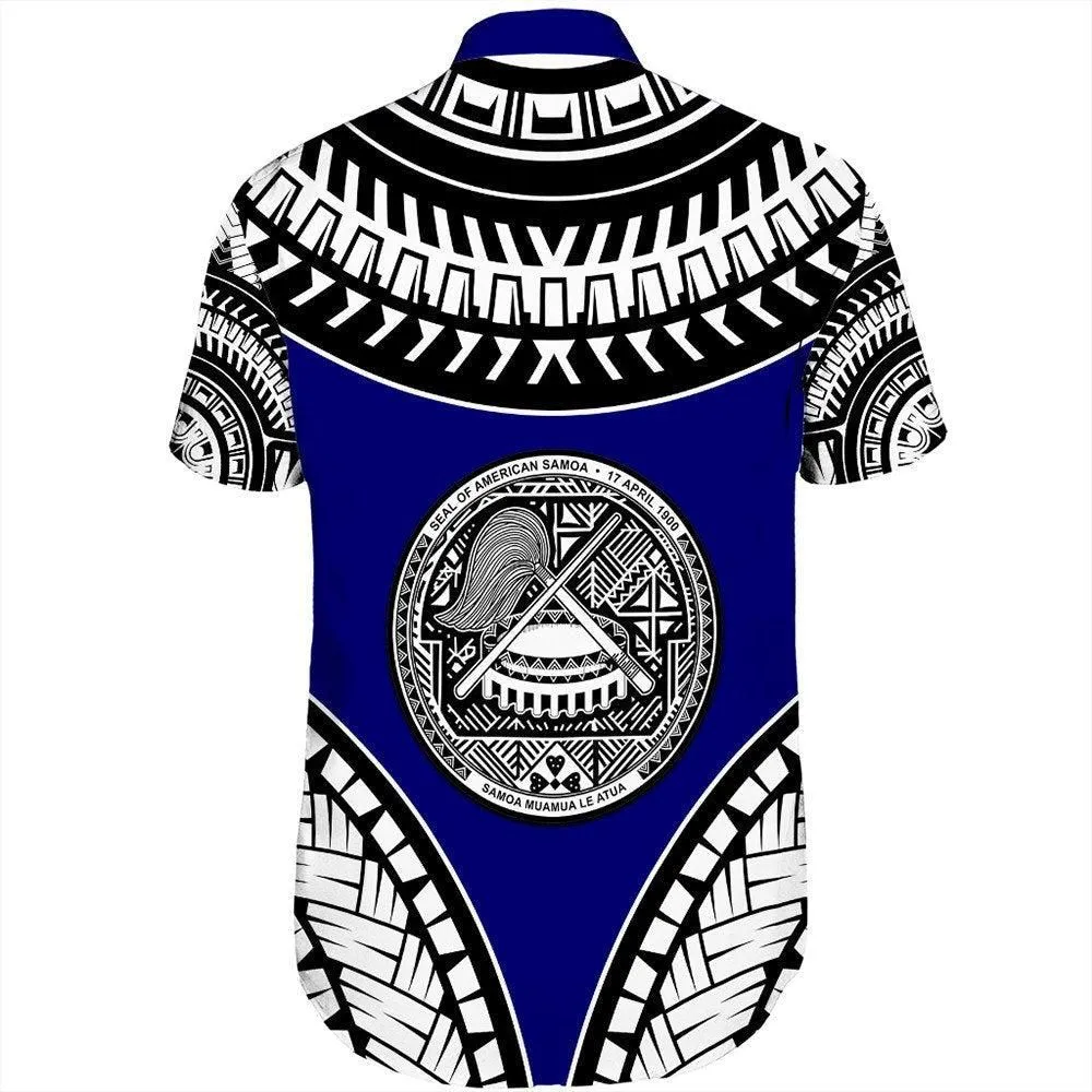 Wonder Print Shop Shorts Sleeve Shirt - American Samoa Tattoo Chief Shorts Sleeve Shirt LT10