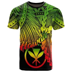 Hawaii Polynesian T Shirt - Tribal Wave Tattoo Reggae