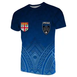 (Custom Personalised)Fiji Kaiviti Silktails Rugby T Shirt LT6