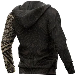 Polynesian Native Golden Flowers Tattoo Style Hoodie NVD1354