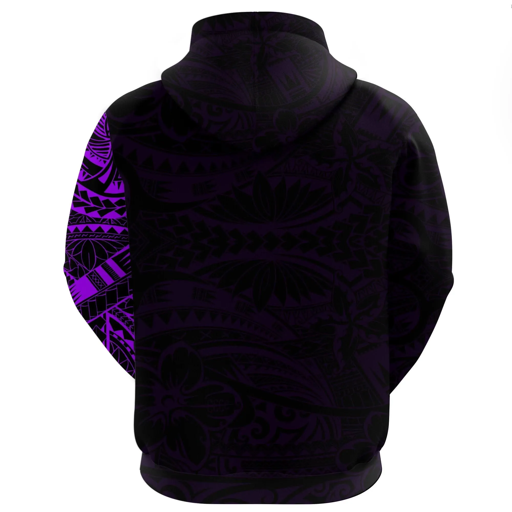 Polynesian Hoodie Tattoo Style Purple A7