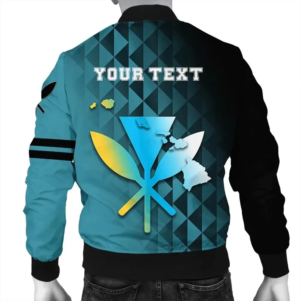 Alohawaii Jacket - Personalized Kanaka Fish Hook Mens Bomber Jacket - Diamond Style - AH - JH