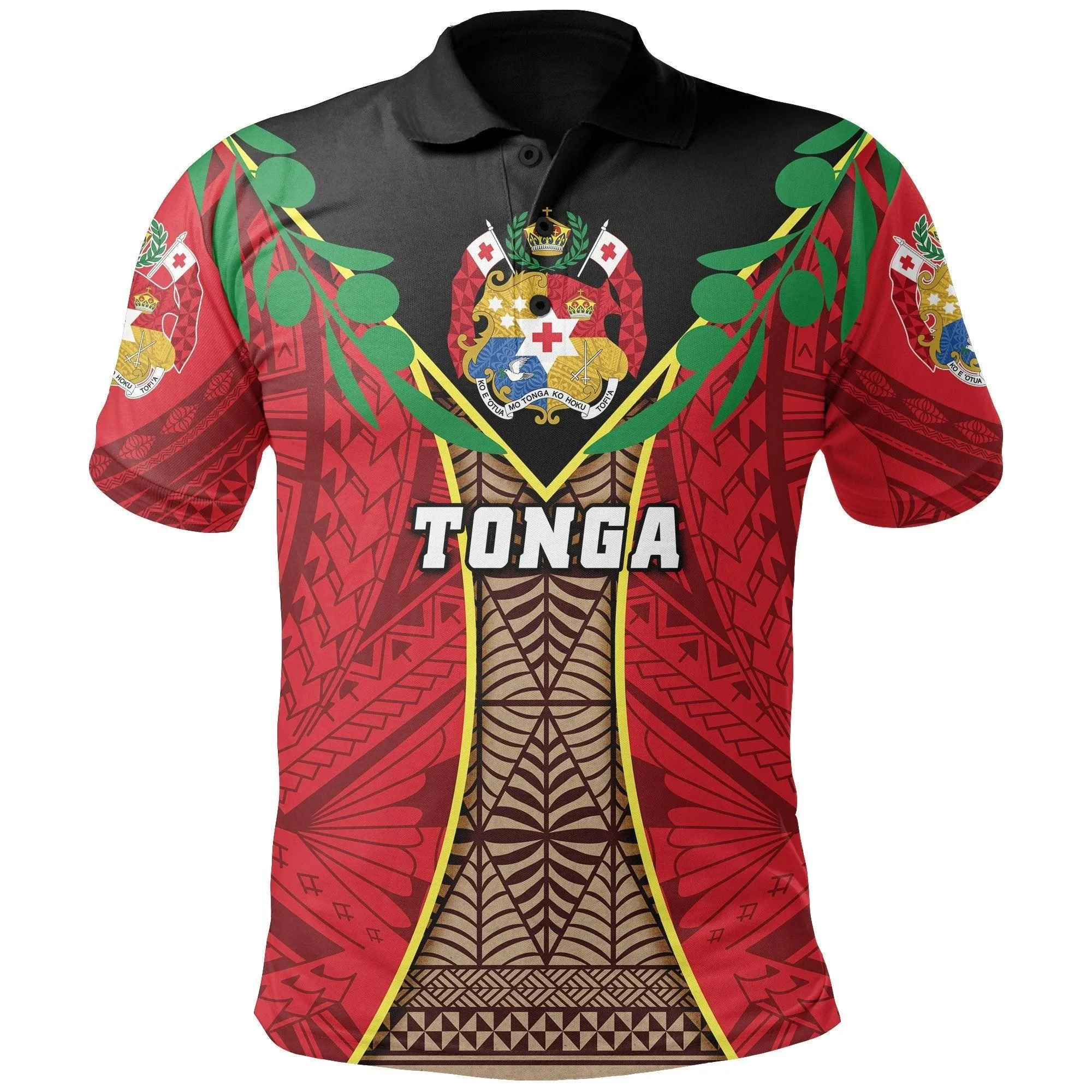 (Custom Personalised) Tonga Rugby Polo Shirt Style Gown