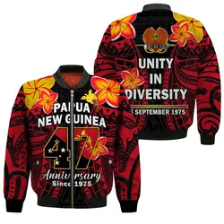 Papua New Guinea Bomber Jacket PNG 47 Years Independence Anniversary LT14