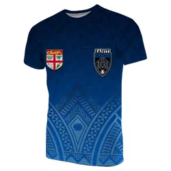 (Custom Personalised) Fiji Kaiviti Silktails Rugby T Shirt LT6
