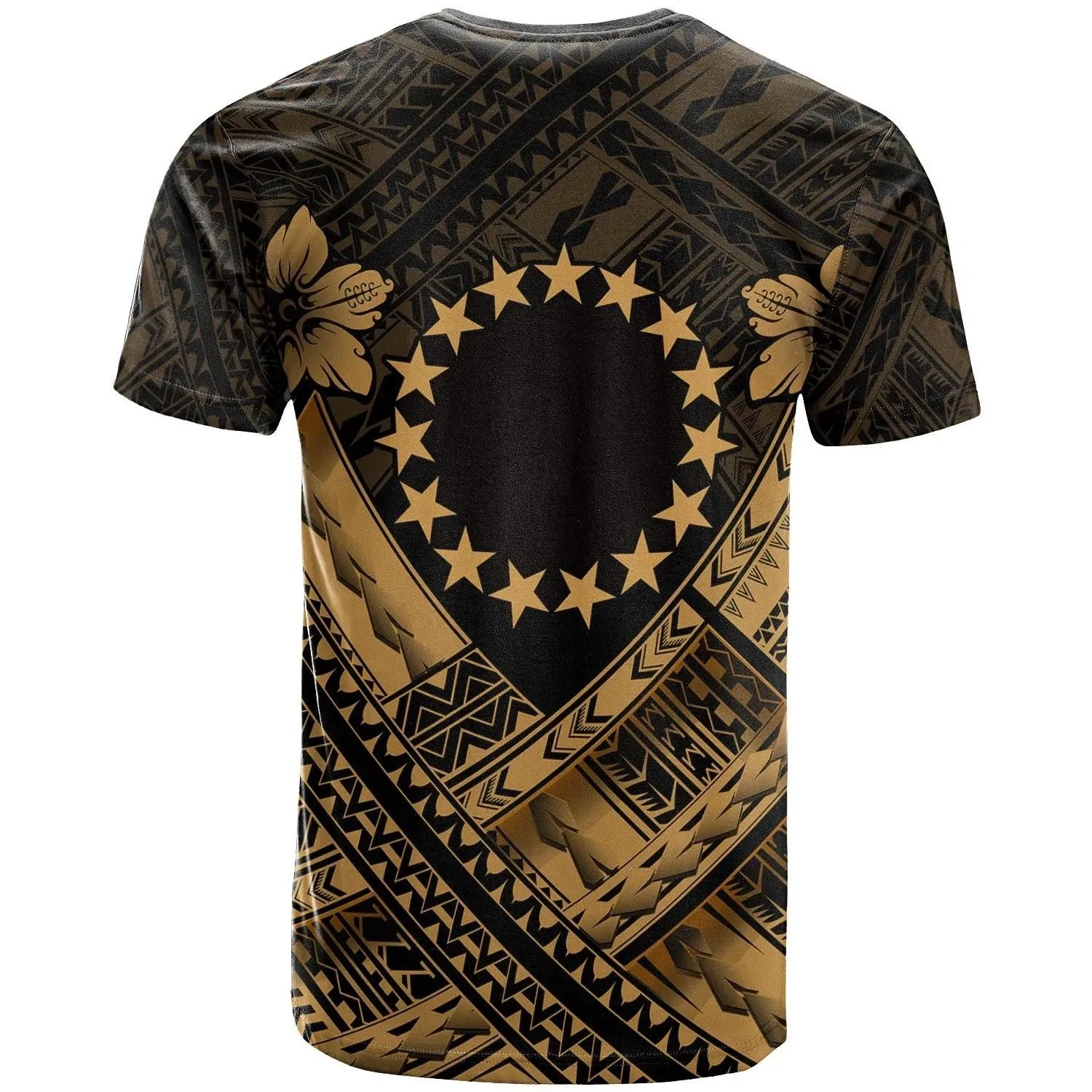 Cook Islands Polynesian T-Shirts - Cook Islands Gold Seal Camisole Hibiscus Style - BN18
