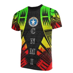 Northern Mariana Islands T shirt - C N M I Flag Polynesian Tattoo Reggae Style