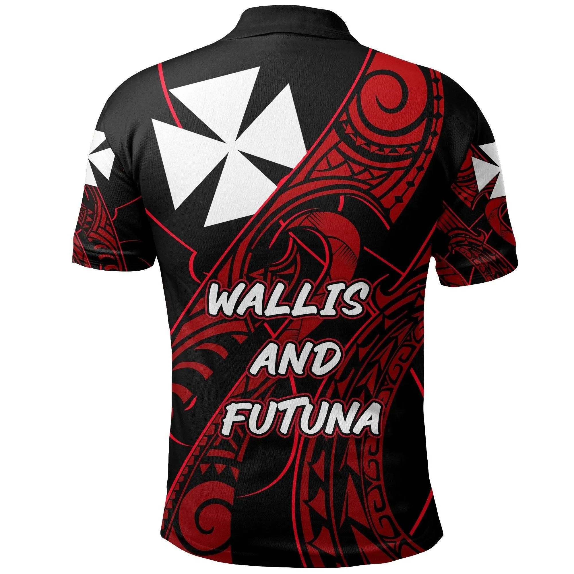 Wallis and Futuna Polo Shirt Simple Polynesian Tattoo