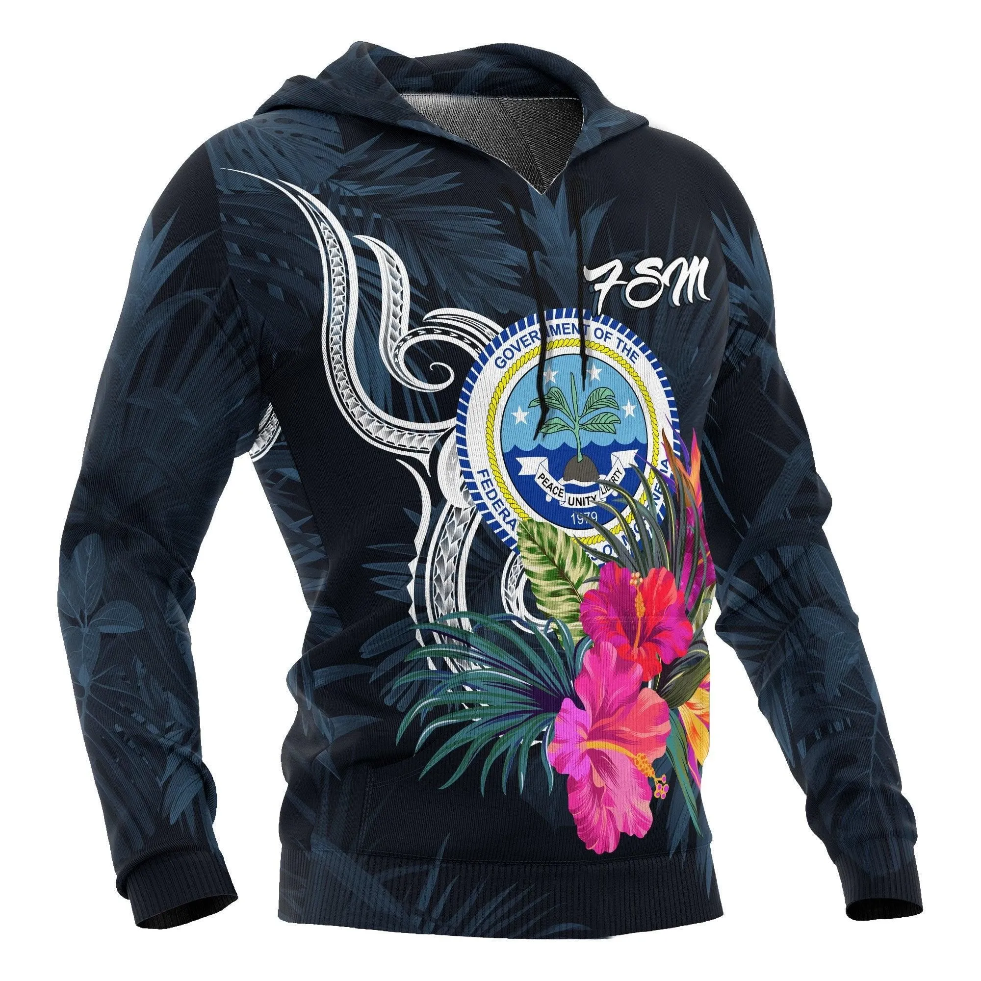 Federated States of Micronesia Hoodie - Tropical Flowers
