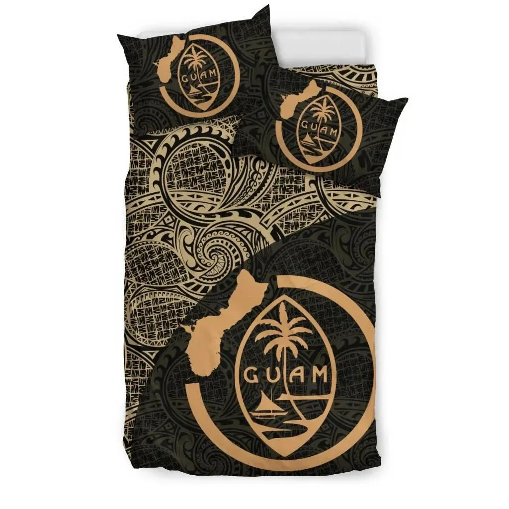 Guam Bedding Set Coat Of Arm Map Polynesian 03 Th9