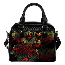 Papua New Guinea Polynesian Shoulder Handbag Turtle Hibiscus Reggae