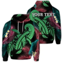 (Personalised) Hawaii Turtle Polynesian Tropical Hoodie - Ghia Style Green