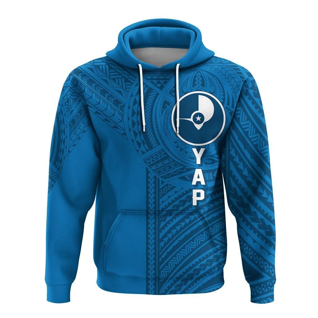 (Custom Personalised) FSM Yap Micronesian Pattern Hoodie Tattoo Style LT7