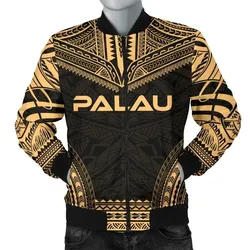 Alohawaii Jacket - Bomber Jacket Palau Polynesian Chief - Gold Version - Bn10