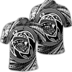 Hawaiian Kanaka Honu Hibiscus Tornando Polynesian Polo Shirt