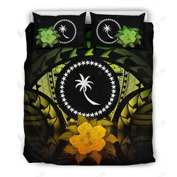 Chuuk Hibiscus Black Bedding Set Bedroom Decor