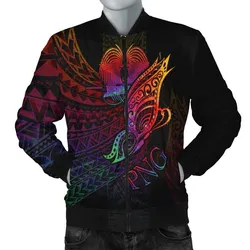 Papua New Guinea Mens Bomber Jacket - Butterfly Polynesian Style